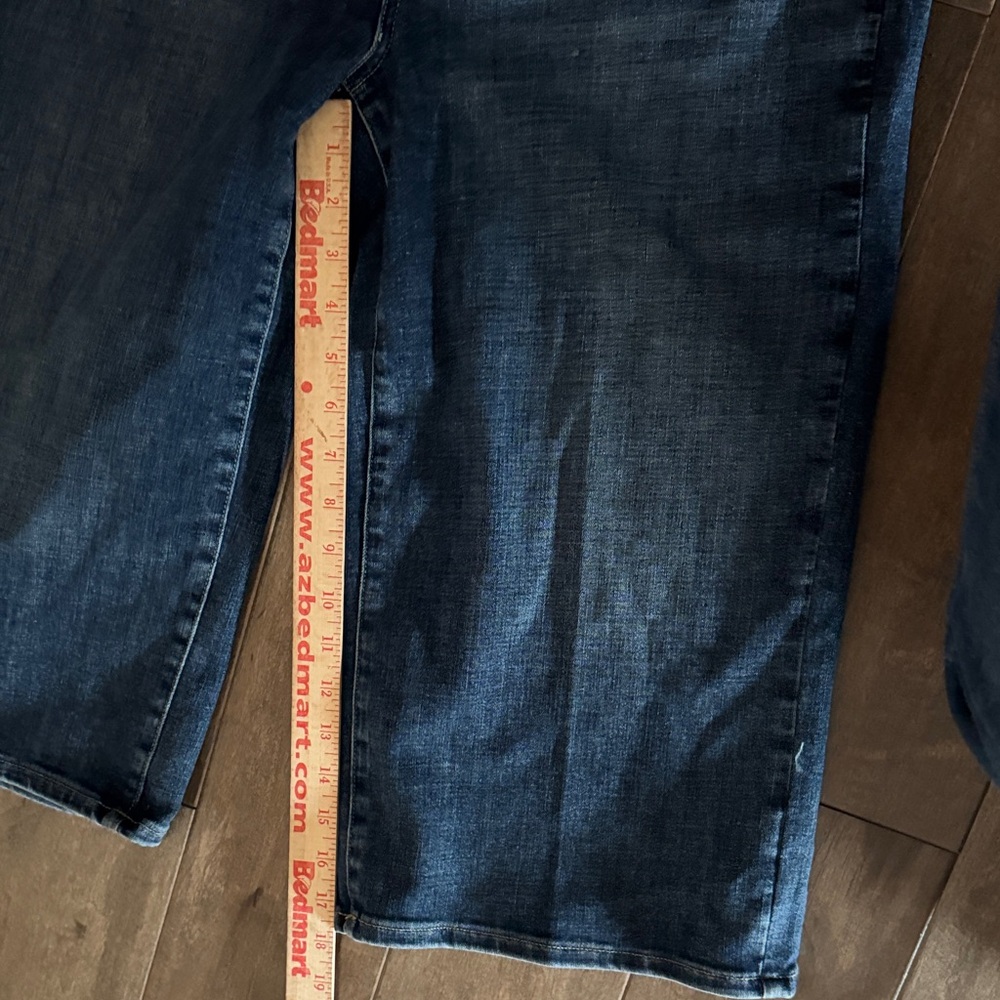 NYDJ Wide Leg Cropped Denim Capris Size 10 NWT - Picture 5 of 9